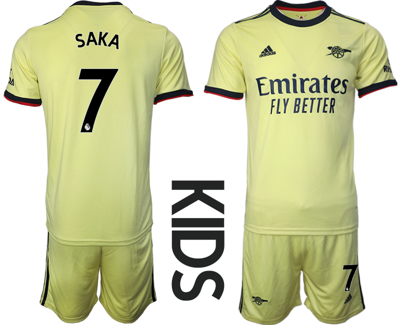 Youth 2021-2022 Club Arsenal away green #7 Soccer Jersey->customized soccer jersey->Custom Jersey
